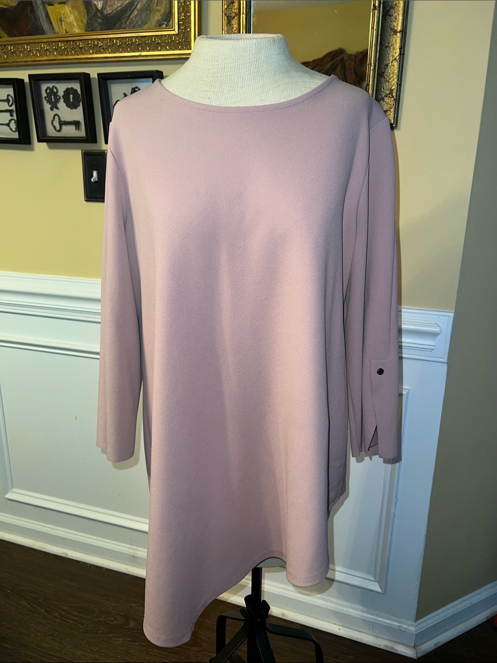 Alfani Blush Pink Long Sleeve Tunic Top